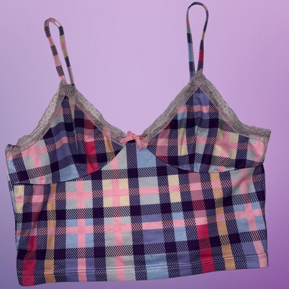 Plaid Babydoll tank